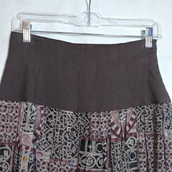 Crisca 80s Printed Georgette Palazzo High Waisted Wide Leg Boho Pants Size Small - Picture 3 of 10